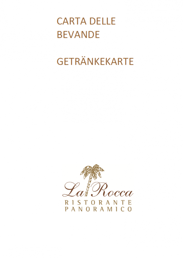 Carta bevande - Getränkekarte - Beverage Menu - Boissons menu - Ristorante Panoramico - Ronco sopra Ascona